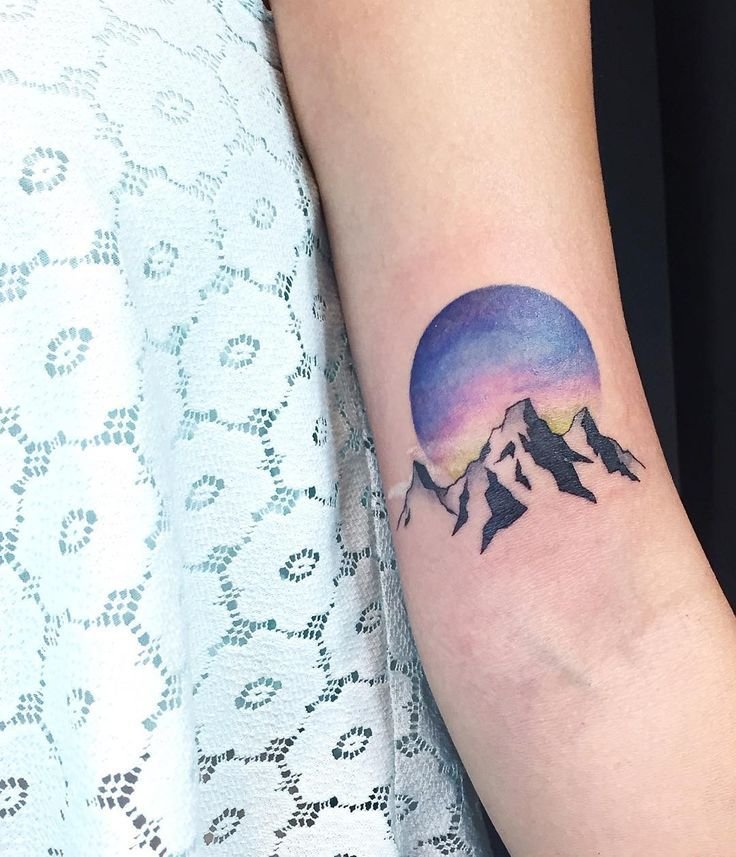 Mountain Watercolor Tattoos.