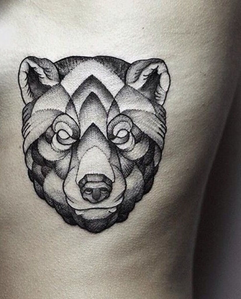 Bear Geometric Tattoo Images.