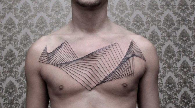 Chest Geometric Tattoos
