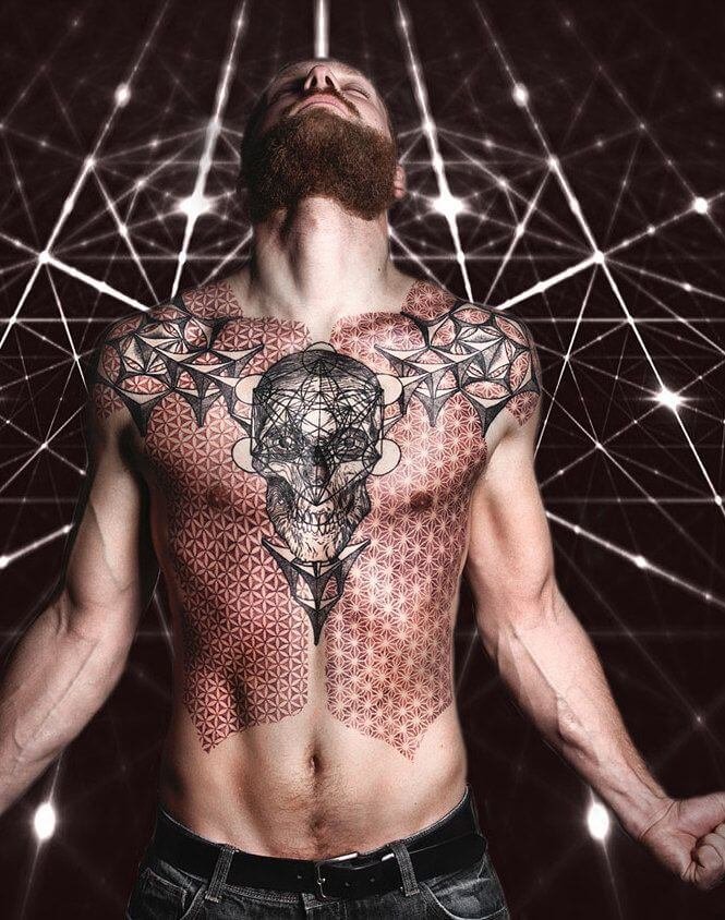 Chest Geometric Tattoo Images - Chest Geometric Tattoo Images