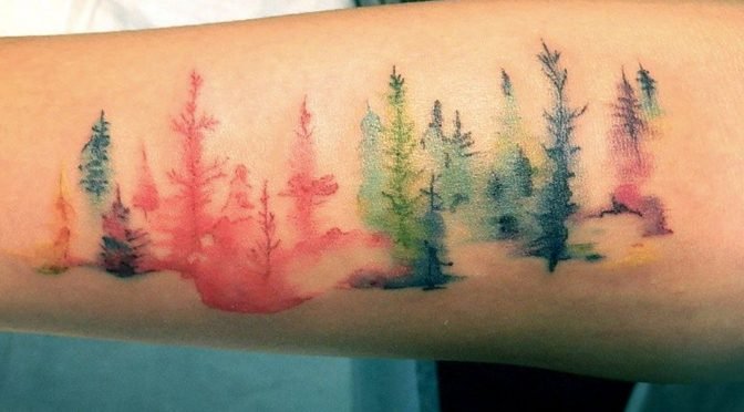 Floral Watercolor Tattoo