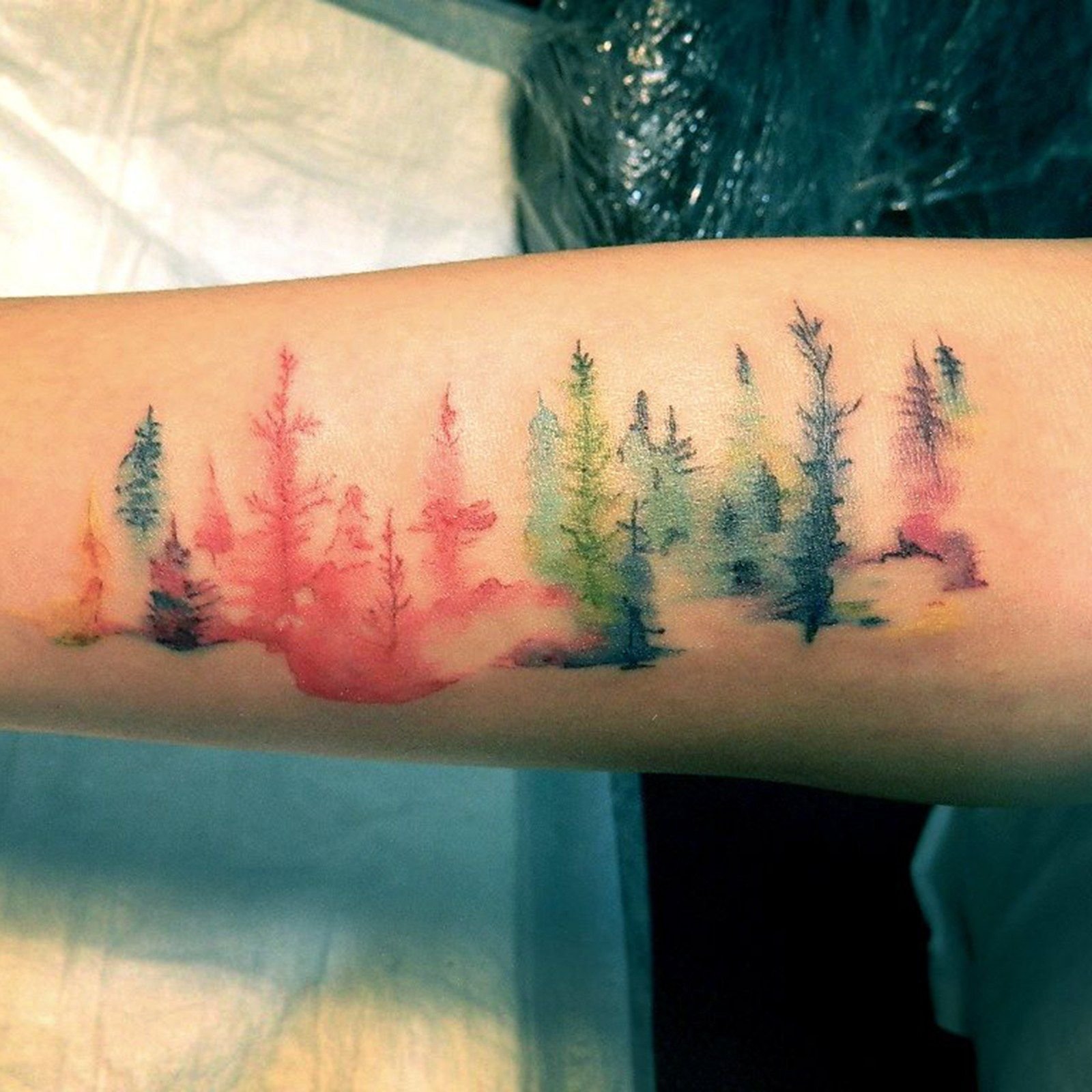 Floral Watercolor Tattoo.