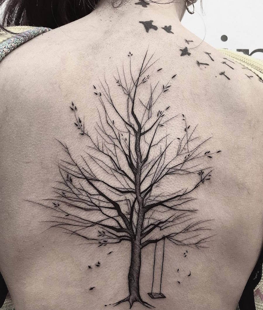 Tree Geometric Tattoos