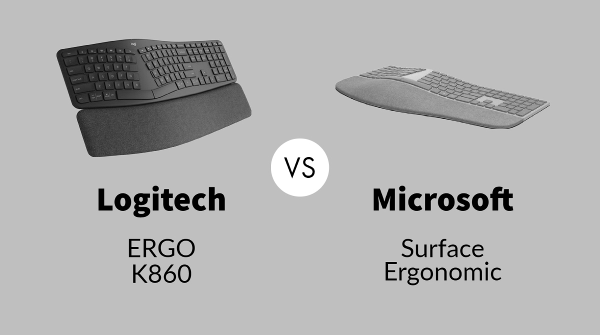 Logitech ERGO K860 vs Microsoft Surface Ergonomic