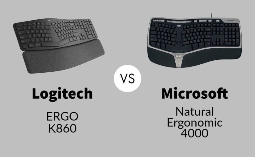 Logitech K860 vs Microsoft Natural Ergonomic 4000