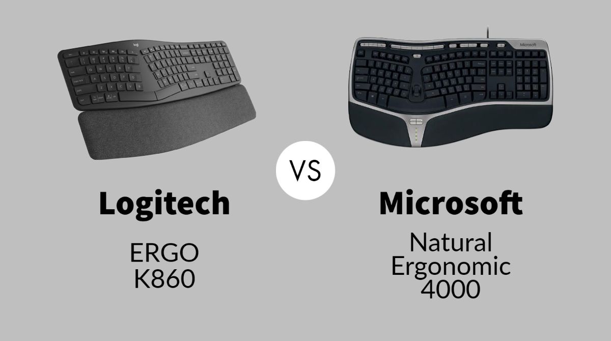 Logitech K860 vs Microsoft Natural Ergonomic 4000