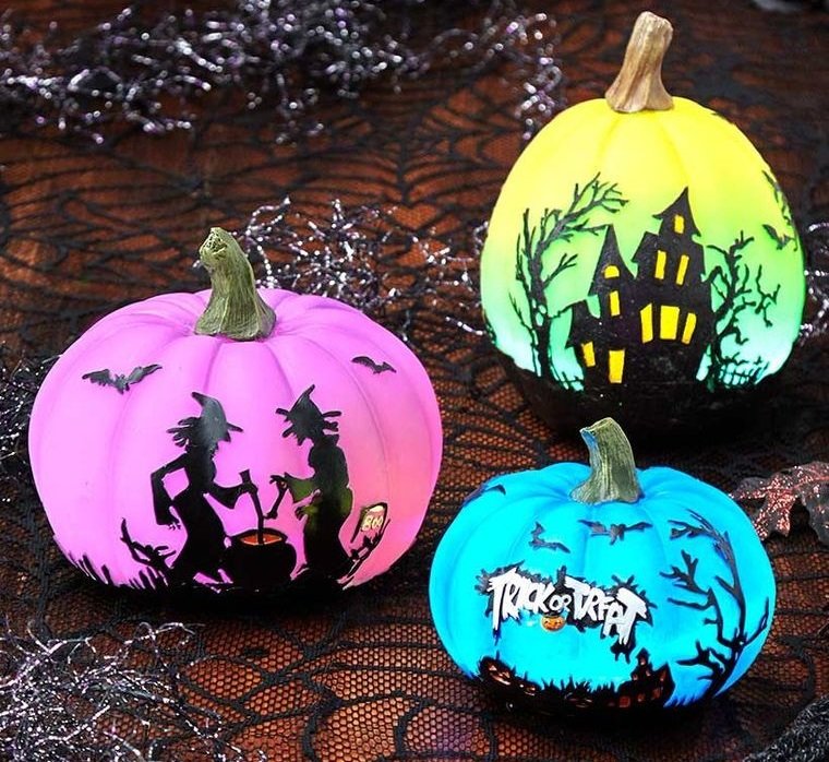 Cheerful Coloring Ideas on the Pumpkin to Decorate on Halloween