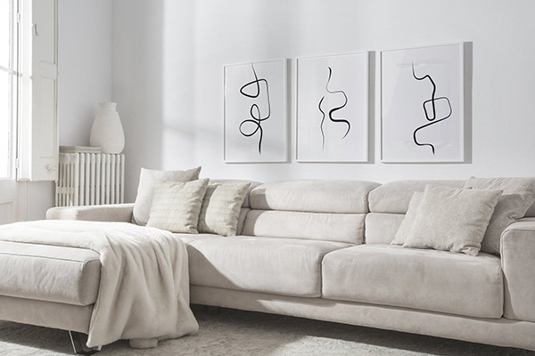 25 Compositions of Paintings for the Sofa Wall