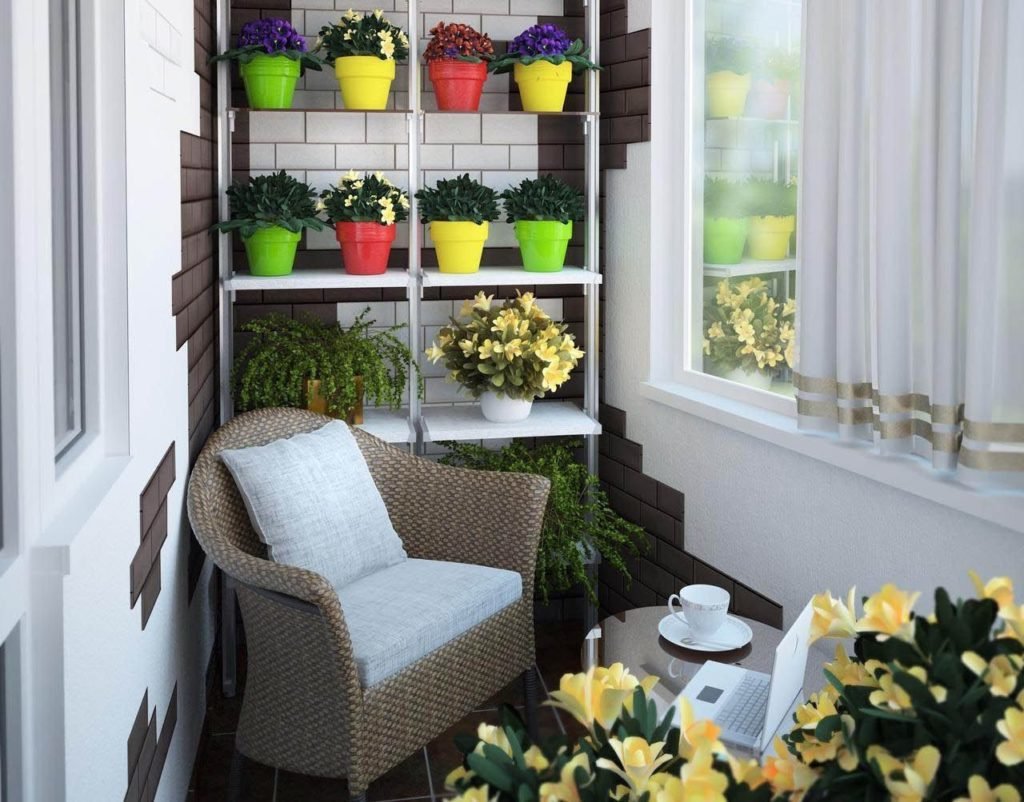 25 Ideas to Remodel an Open Loggia Furniture, Plants, Protection From Precipitation 