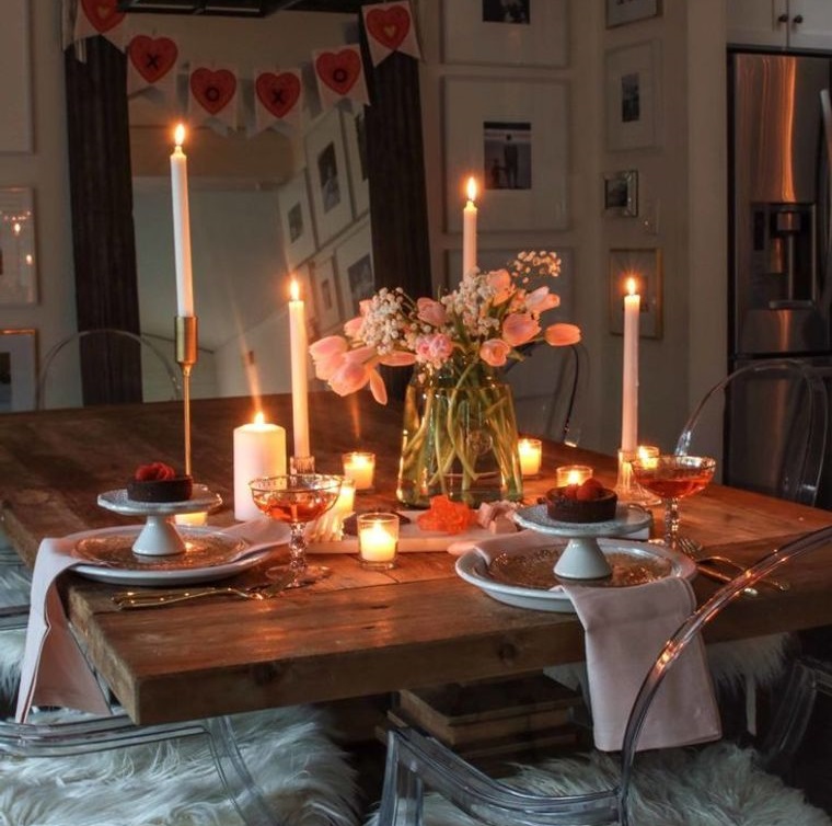 25 Romantic Decoration Ideas To Enjoy A Delicious Dinner On Valentine S Day The Style Inspiration - Romantic Home Decor Items