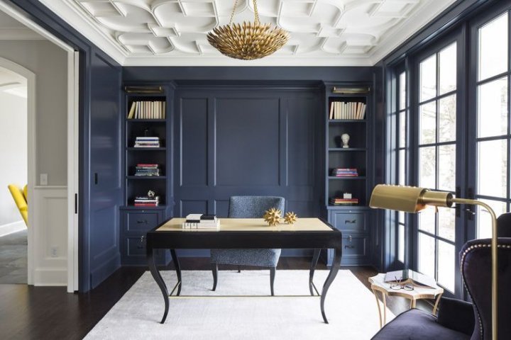 28 Home Office Design Using the Beautiful Blue Color - The Style ...