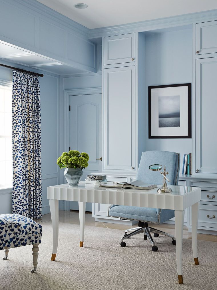 28 Home Office Design Using the Beautiful Blue Color