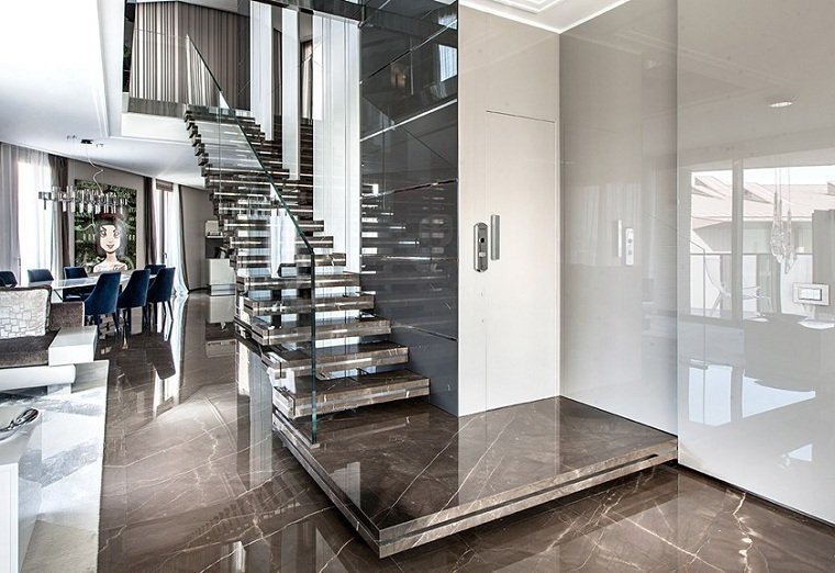 35 Original Ideas of Marble Stairs in the Interior