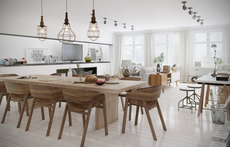 25 Interior Design Ideas in White and Wood