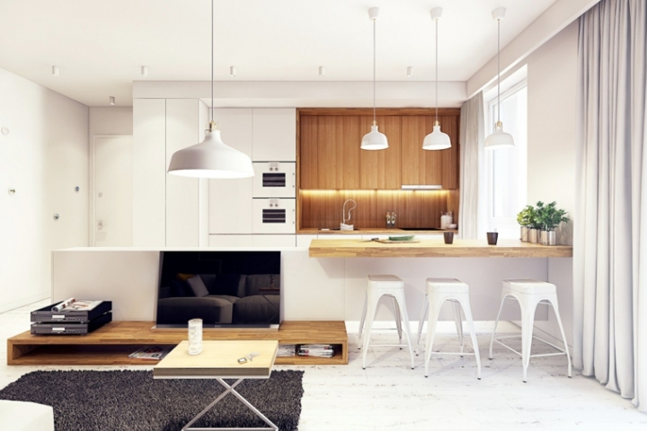 25 Interior Design Ideas in White and Wood