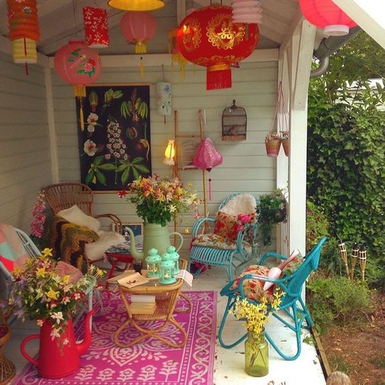 40 Charming Porches Decorated in Laid-back Bohemian Style
