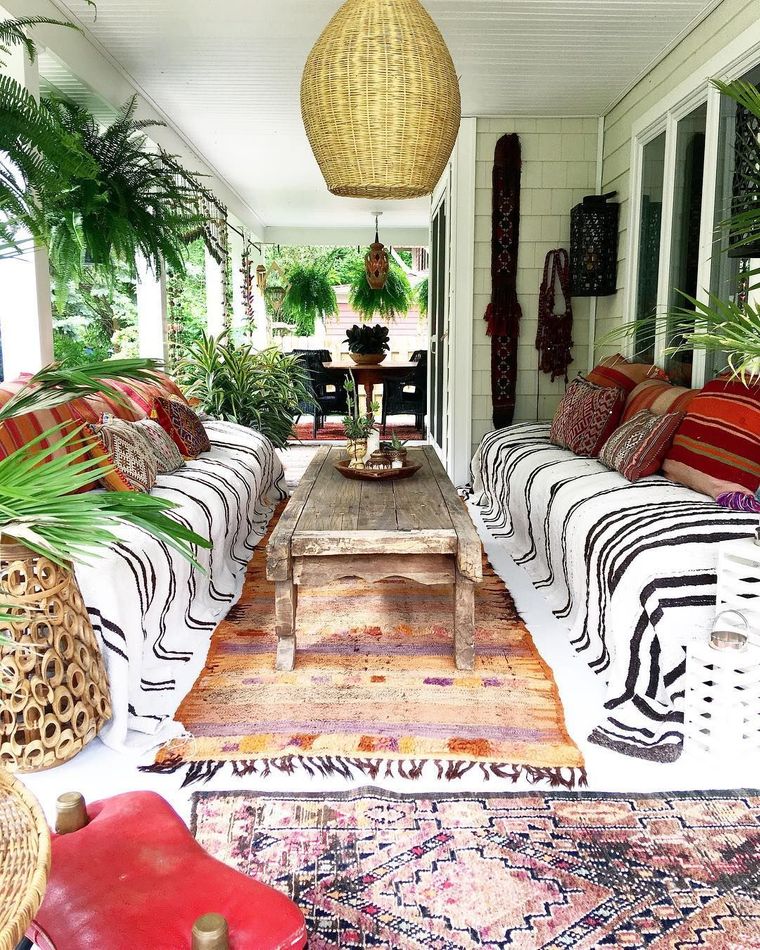 40 Charming Porches Decorated in Laid-back Bohemian Style