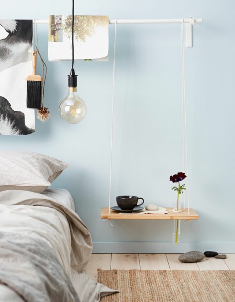 42 Floating Nightstand and Other Original Ideas to Save Space in the Bedroom