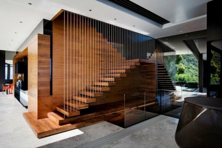 27 Modern Stairs Made of Wood, Iron, and Glass for the Interior